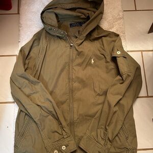 Vintage Polo Ralph Lauren Olive/Green Hooded Zip Jacket